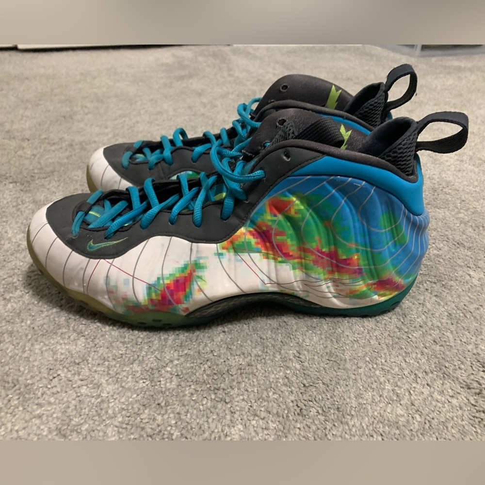 Nike mens 13 Multicolor Foamposite Shoes weatherman